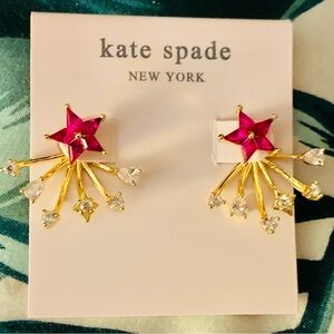 KATE SPADE NEW YORK ♠️ COSMOS MULTI STAR GOLD TONE FRONT TO BACK EARRINGS ⭐️